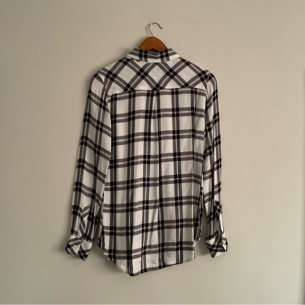 Rails Hunter Flannel Button Up Shirt XS White Marine Plaid Soft Heritage Classic - Picture 2 of 13